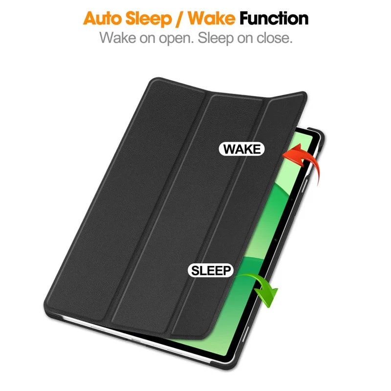 For Oppo Pad SE  /  OnePlus Pad Lite Case Anti-Drop Leather Stand Tablet Cover - Black-Cellmalls