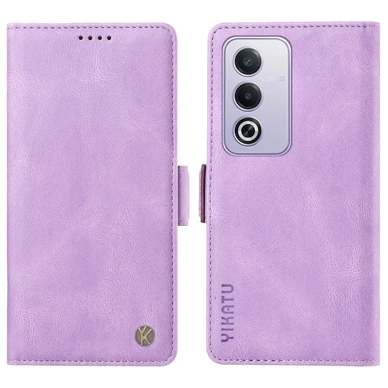 YIKATU YK-005 For Oppo A3 Pro (Global) 5G Case PU Leather Wallet Phone Cover Skin Touch Feeling - Purple-Cellmalls