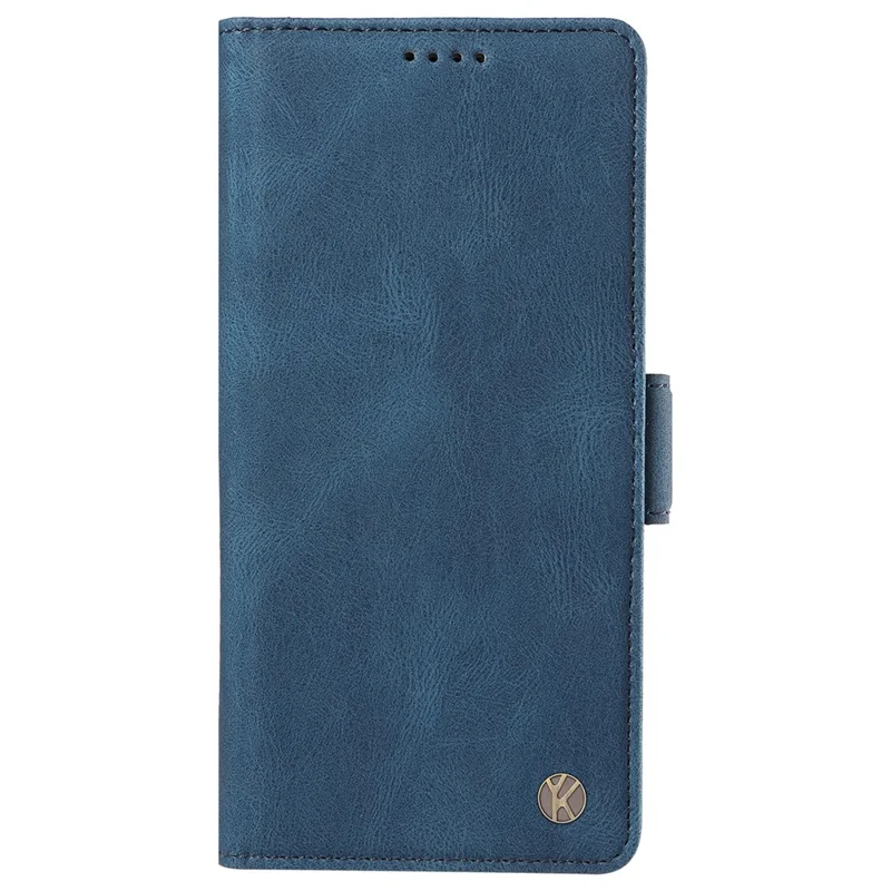 YIKATU YK-005 For Oppo Reno12 5G (Global) Leather Phone Case Side Magnetic Clasps - Blue-Cellmalls