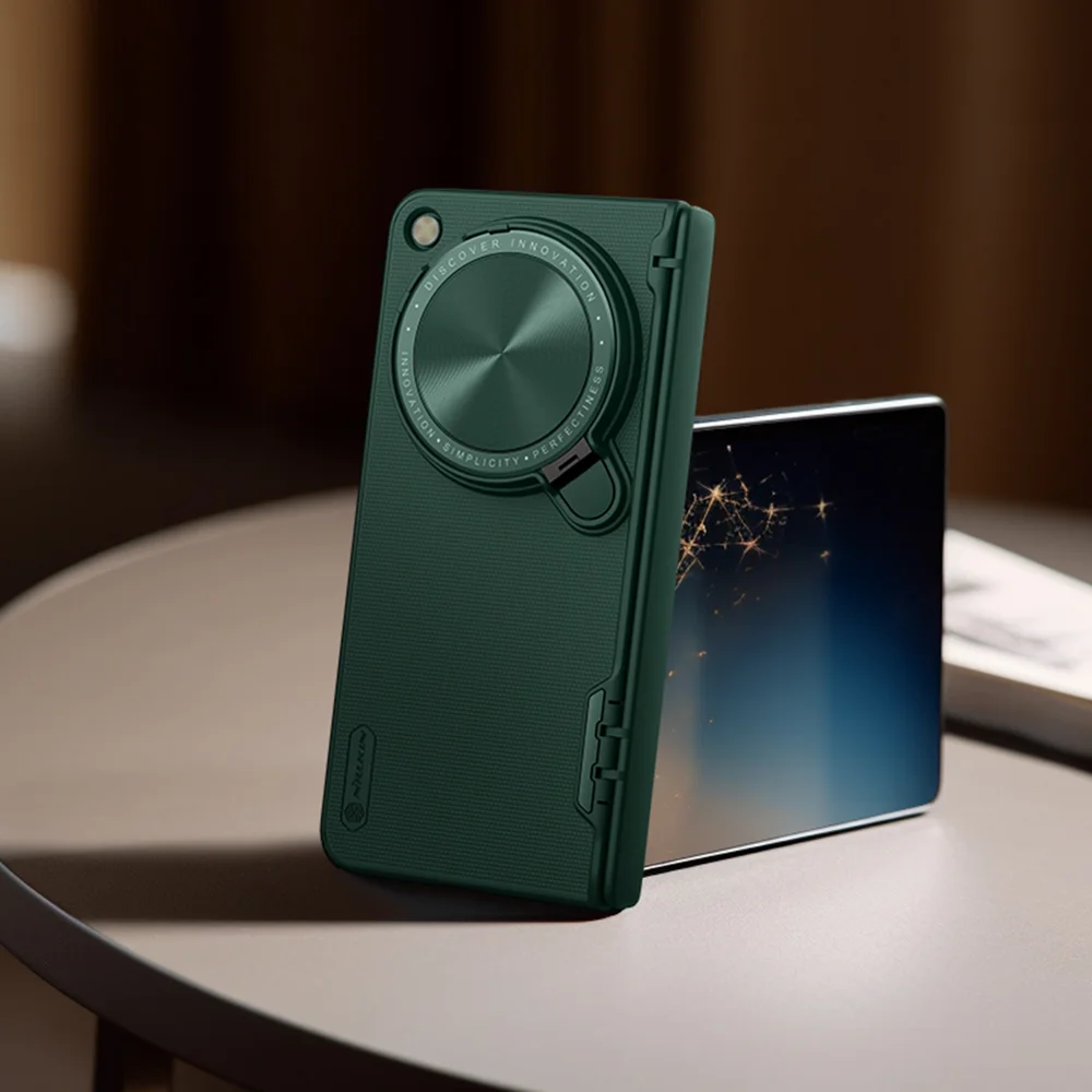 NILLKIN Super Frosted Shield Prop for Oppo Find N3 5G / OnePlus Open Case Camera Lens Lid Kickstand Cover - Black-Cellmalls