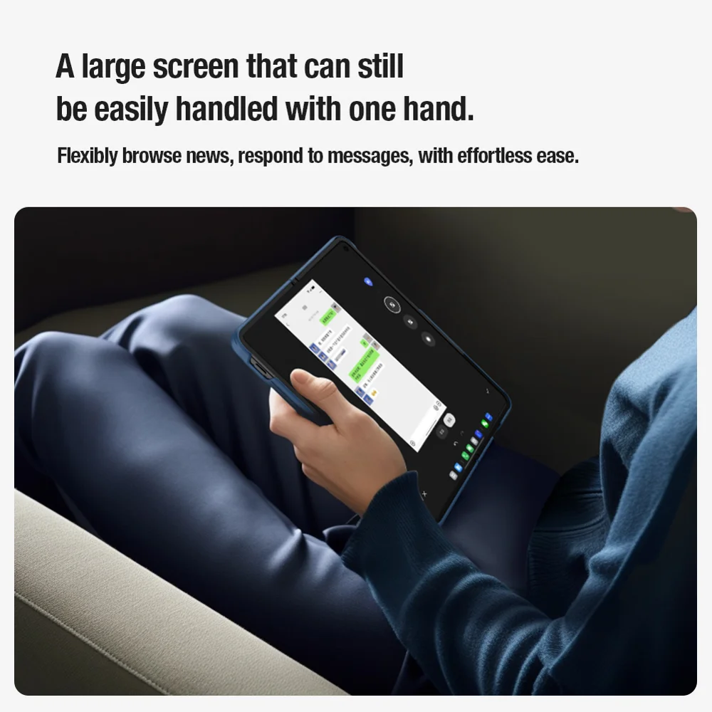 NILLKIN Super Frosted Shield Prop for Oppo Find N3 5G / OnePlus Open Case Camera Lens Lid Kickstand Cover - Black-Cellmalls