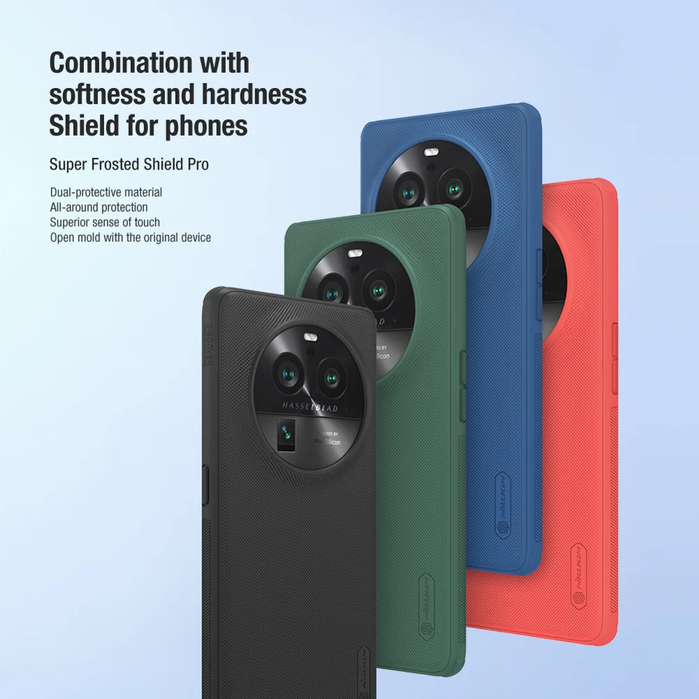 NILLKIN Super Frosted Shield Pro for Oppo Find X6 Pro Matte Phone Case PC+TPU Cell Phone Cover - Red-Cellmalls