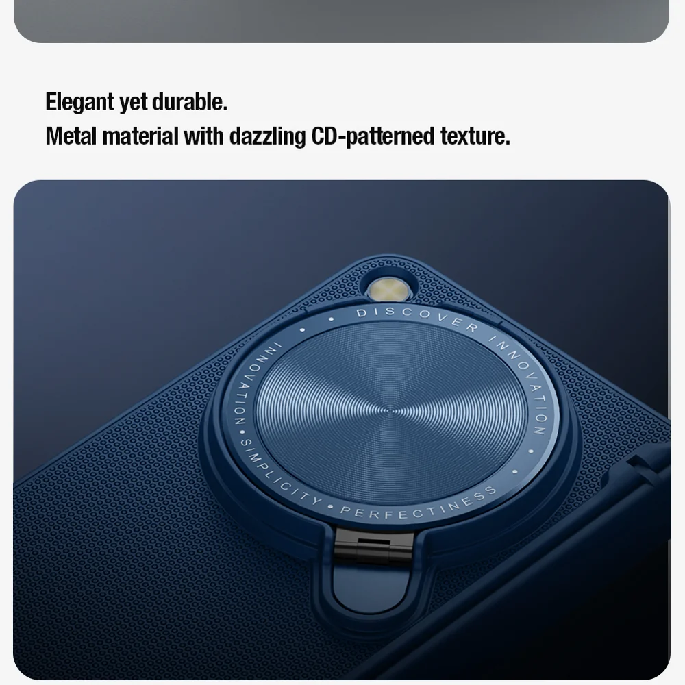 NILLKIN Super Frosted Shield Prop for Oppo Find N3 5G / OnePlus Open Case Camera Lens Lid Kickstand Cover - Black-Cellmalls