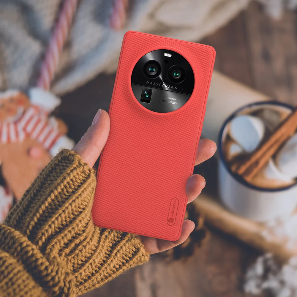 NILLKIN Super Frosted Shield Pro for Oppo Find X6 Pro Matte Phone Case PC+TPU Cell Phone Cover - Red-Cellmalls