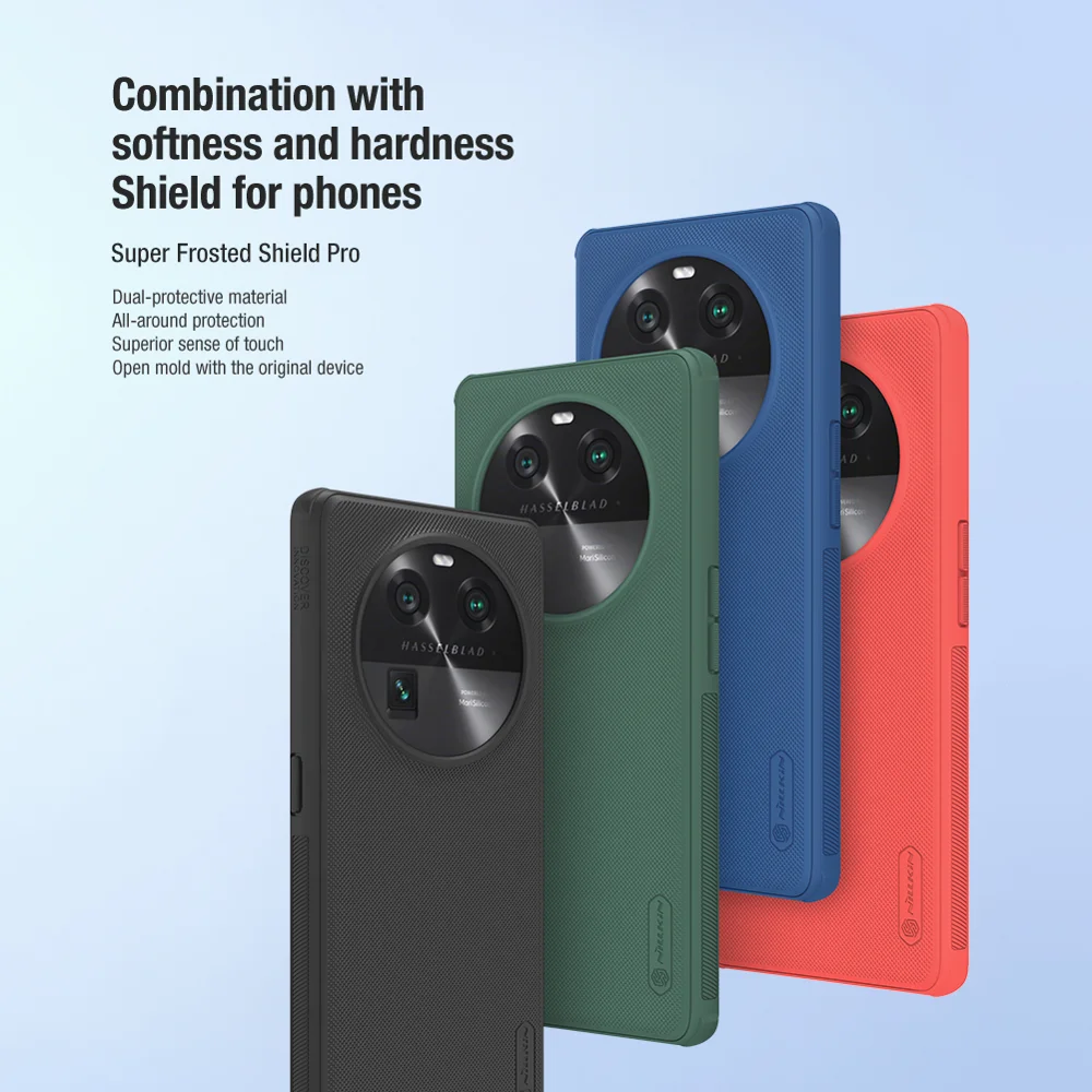 NILLKIN Super Frosted Shield Pro for Oppo Find X6 PC+TPU Phone Case Matte Anti-Drop Cell Phone Cover - Red-Cellmalls