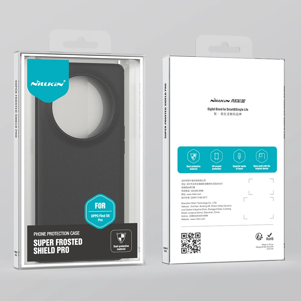 NILLKIN Super Frosted Shield Pro for Oppo Find X6 Pro Matte Phone Case PC+TPU Cell Phone Cover - Red-Cellmalls