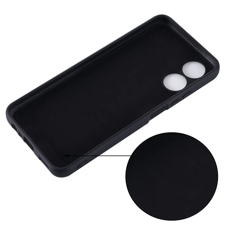 For Oppo A17 4G / A17k 4G Non-slip Liquid Silicone Phone Case Shockproof Back Cover with Strap - Black-Cellmalls