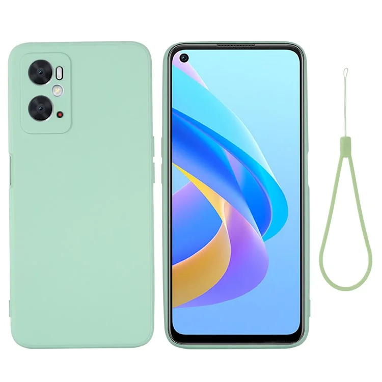 For Oppo A36 4G  /  A76 4G  /  A96 4G Anti-scratch Silicone Soft Phone Case Shockproof Back Cover Mobile Phone Protector - Green-Cellmalls