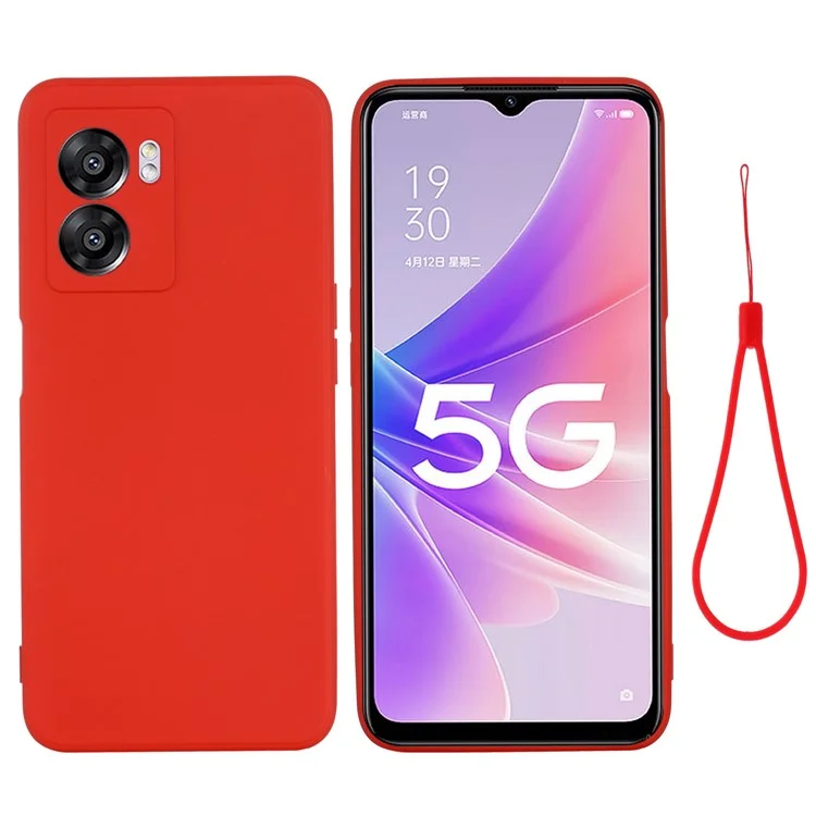 For Oppo A57 (2022) 5G / A77 5G Silicone Soft Phone Case Drop-proof Back Cover Mobile Phone Protector - Green-Cellmalls