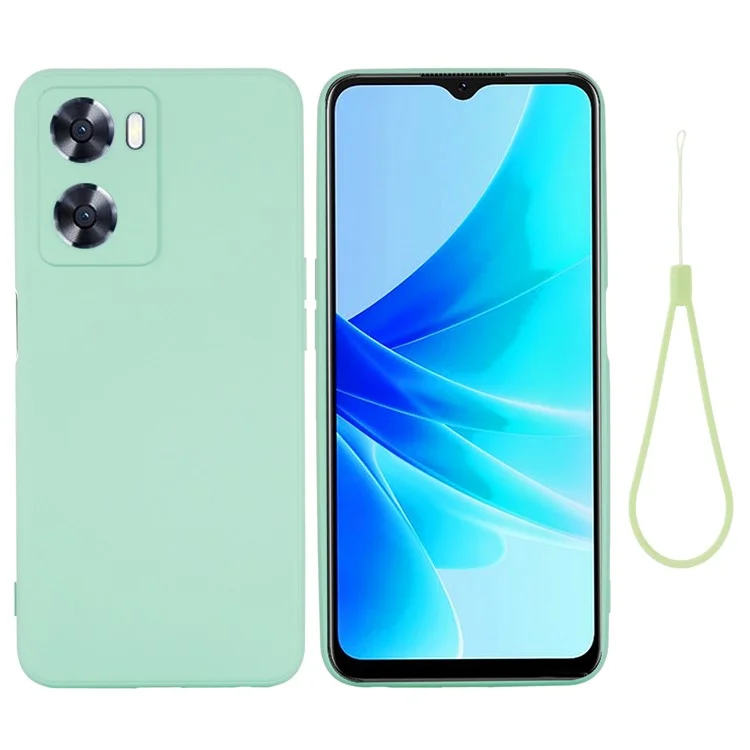 For Oppo A57 4G / A57s 4G Anti-wear Silicone Soft Phone Case Drop-proof Back Cover Mobile Phone Protector - Green-Cellmalls