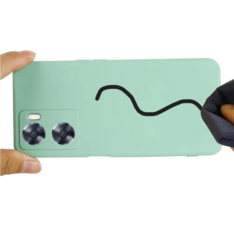 For Oppo A57 4G / A57s 4G Anti-wear Silicone Soft Phone Case Drop-proof Back Cover Mobile Phone Protector - Green-Cellmalls