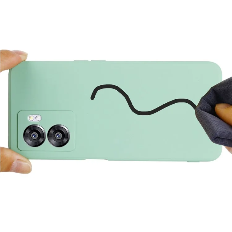 For Oppo A57 (2022) 5G / A77 5G Silicone Soft Phone Case Drop-proof Back Cover Mobile Phone Protector - Green-Cellmalls