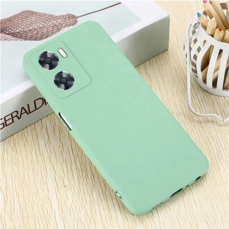 For Oppo A57 4G / A57s 4G Anti-wear Silicone Soft Phone Case Drop-proof Back Cover Mobile Phone Protector - Green-Cellmalls