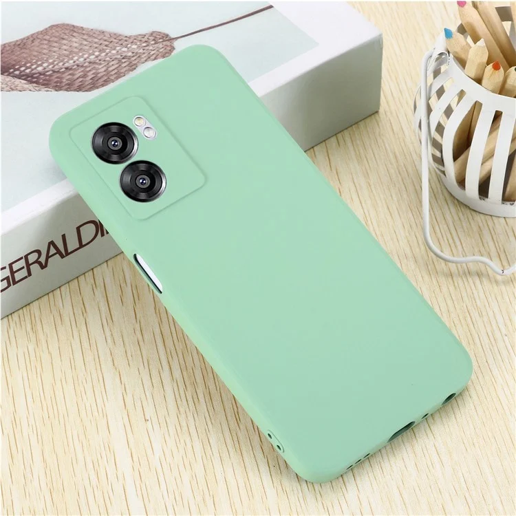 For Oppo A57 (2022) 5G / A77 5G Silicone Soft Phone Case Drop-proof Back Cover Mobile Phone Protector - Green-Cellmalls
