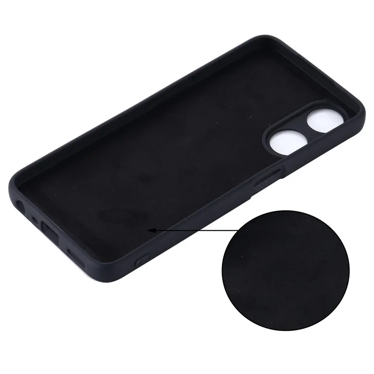 Phone Cover for Oppo A58 5G / A58x 5G / A78 5G , Liquid Silicone Anti-Dust Soft Lining Protective Case with Strap - Black-Cellmalls