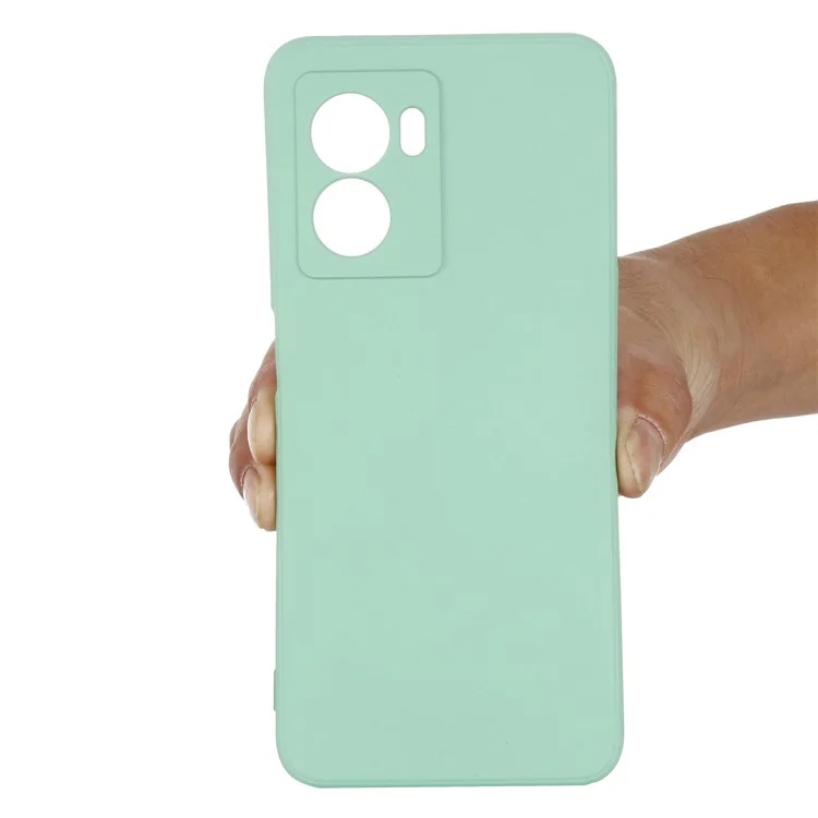 For Oppo A57 (2022) 5G / A77 5G Silicone Soft Phone Case Drop-proof Back Cover Mobile Phone Protector - Green-Cellmalls