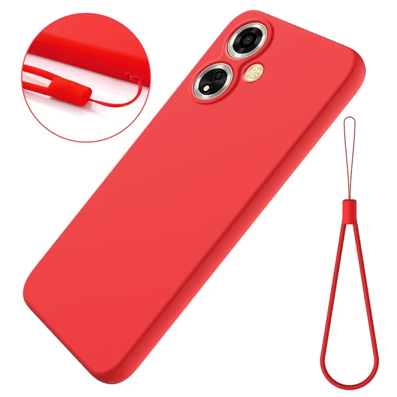 For Oppo A59 5G / A2m 5G Cell Phone Case Soft Lining Liquid Silicone Anti-drop Cover - Black-Cellmalls