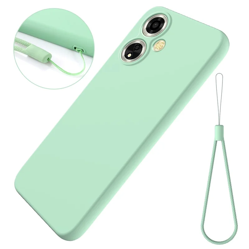 For Oppo A59 5G / A2m 5G Cell Phone Case Soft Lining Liquid Silicone Anti-drop Cover - Black-Cellmalls