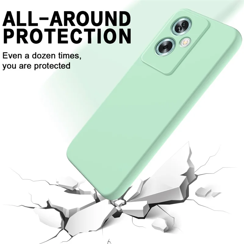 Cell Phone Case for Oppo A79 5G / A2 5G Shell Liquid Silicone+Soft Lining Anti-Scratch Cover - Green-Cellmalls