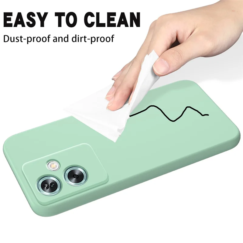 Cell Phone Case for Oppo A79 5G / A2 5G Shell Liquid Silicone+Soft Lining Anti-Scratch Cover - Green-Cellmalls