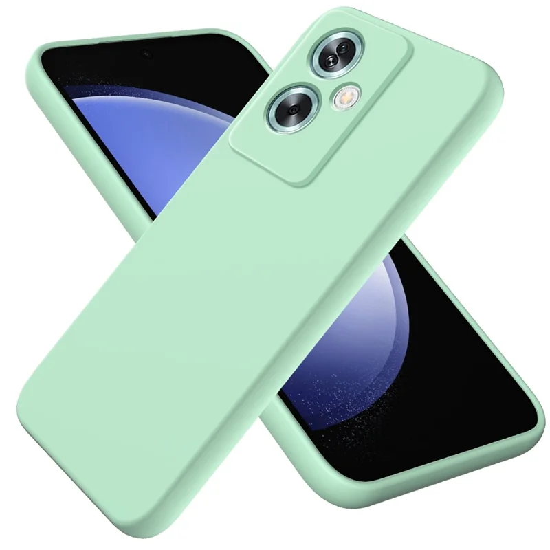 Cell Phone Case for Oppo A79 5G / A2 5G Shell Liquid Silicone+Soft Lining Anti-Scratch Cover - Green-Cellmalls