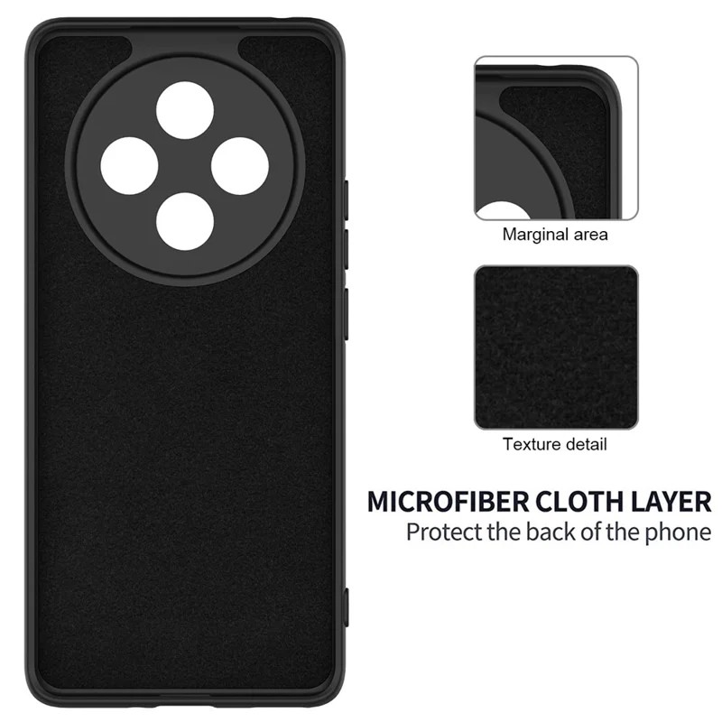 For Oppo F27 Pro 5G / F27 Pro+ 5G Case Liquid Silicone Phone Cover with Wrist Strap - Black-Cellmalls