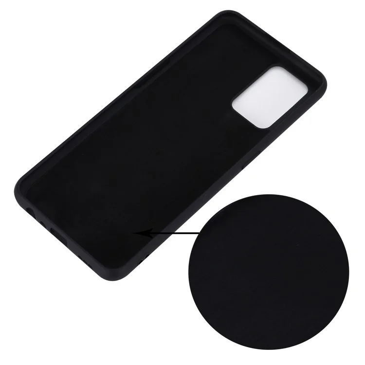 Flexible Liquid Silicone Multiple Color Phone Protective Shell with Strap for Oppo F19/A74 4G - Black-Cellmalls
