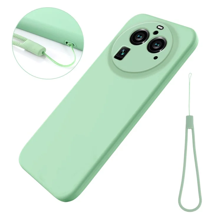 For Oppo Find X6 Pro Liquid Silicone Cover Soft Lining Shockproof Phone Case - Black-Cellmalls