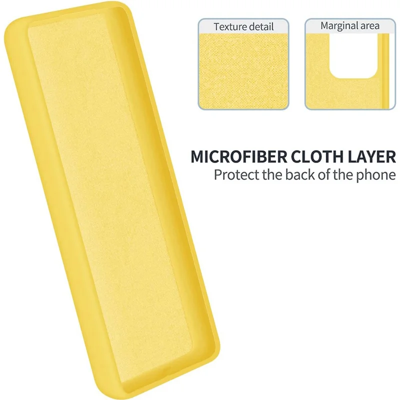 For Oppo K11 5G Case Liquid Silicone Protective Phone Cover with Wrist Strap - Yellow-Cellmalls