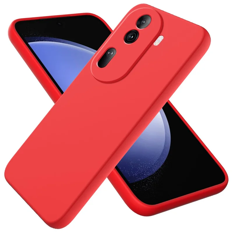 For Oppo Reno11 Pro 5G (Global) Case Liquid Silicone Phone Cover with Anti-Scratch Fiber Lining - Green-Cellmalls