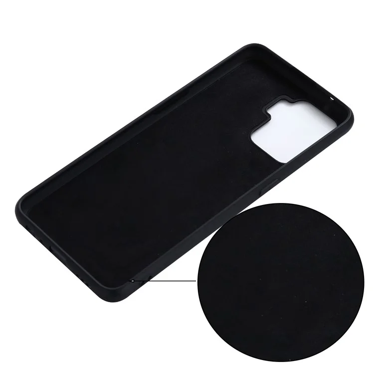 For Oppo A94 / Reno5 F / F19 Pro / Reno5 Lite Phone Case Liquid Silicone Drop Protection Cover - Black-Cellmalls