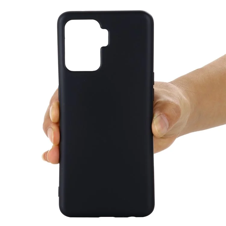 For Oppo A94 / Reno5 F / F19 Pro / Reno5 Lite Phone Case Liquid Silicone Drop Protection Cover - Black-Cellmalls