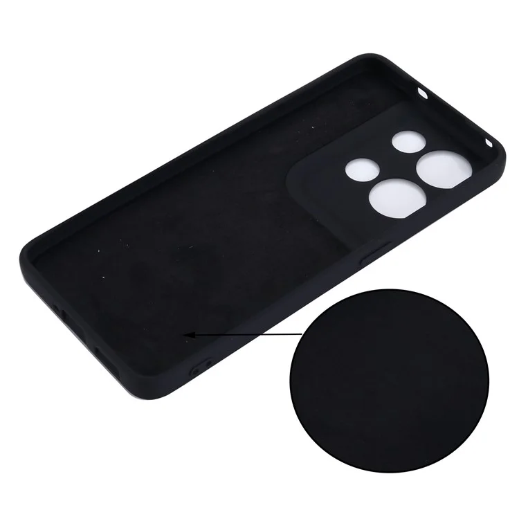 Anti-Fall Phone Case for Oppo Reno8 Pro 5G (Global Version) Liquid Silicone Slim Case Shockproof Cover with Strap - Black-Cellmalls