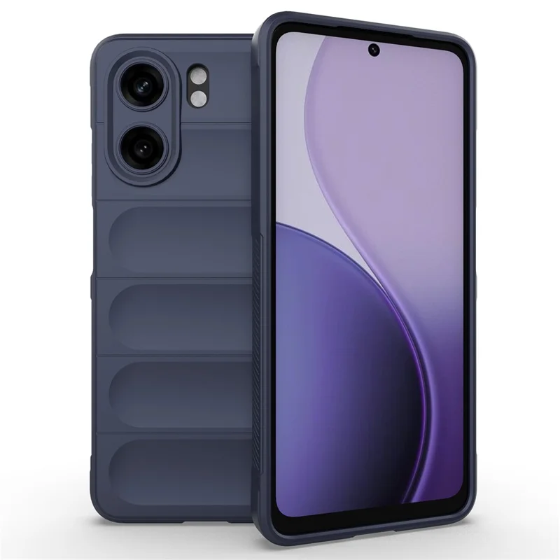 For Oppo A5x 5G  /  4G Case Anti-Drop Soft TPU Rugged Phone Back Cover - Black-Cellmalls