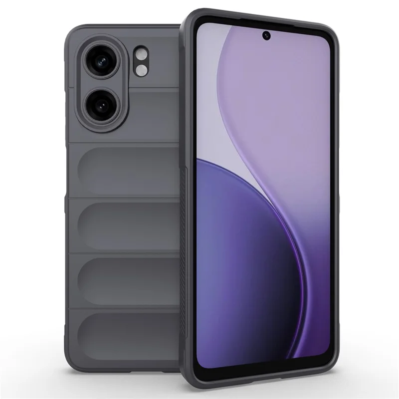 For Oppo A5x 5G  /  4G Case Anti-Drop Soft TPU Rugged Phone Back Cover - Black-Cellmalls