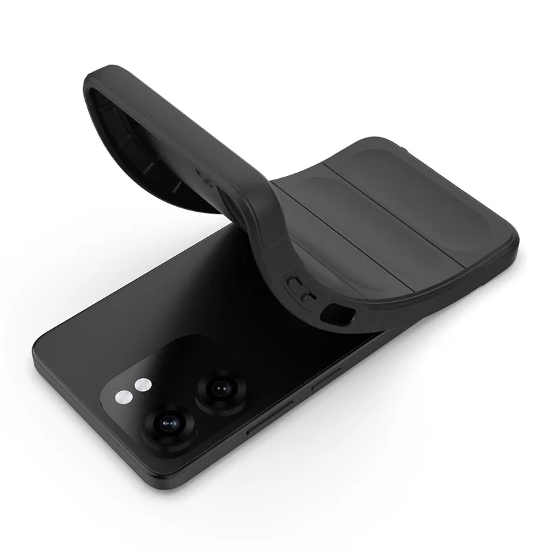 For Oppo A5x 5G  /  4G Case Anti-Drop Soft TPU Rugged Phone Back Cover - Black-Cellmalls