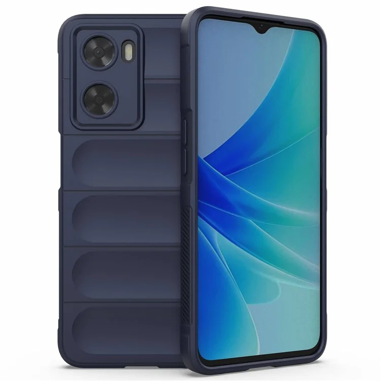 For Oppo A57 4G / A57s 4G Rugged Design TPU Phone Protective Case Anti-scratch Smartphone Back Cover - Black-Cellmalls