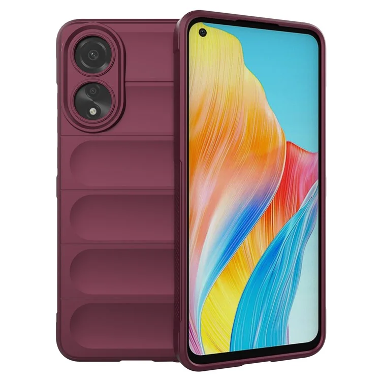 For Oppo A78 4G Case Soft TPU Protective Back Shell Cover - Wine Red-Cellmalls