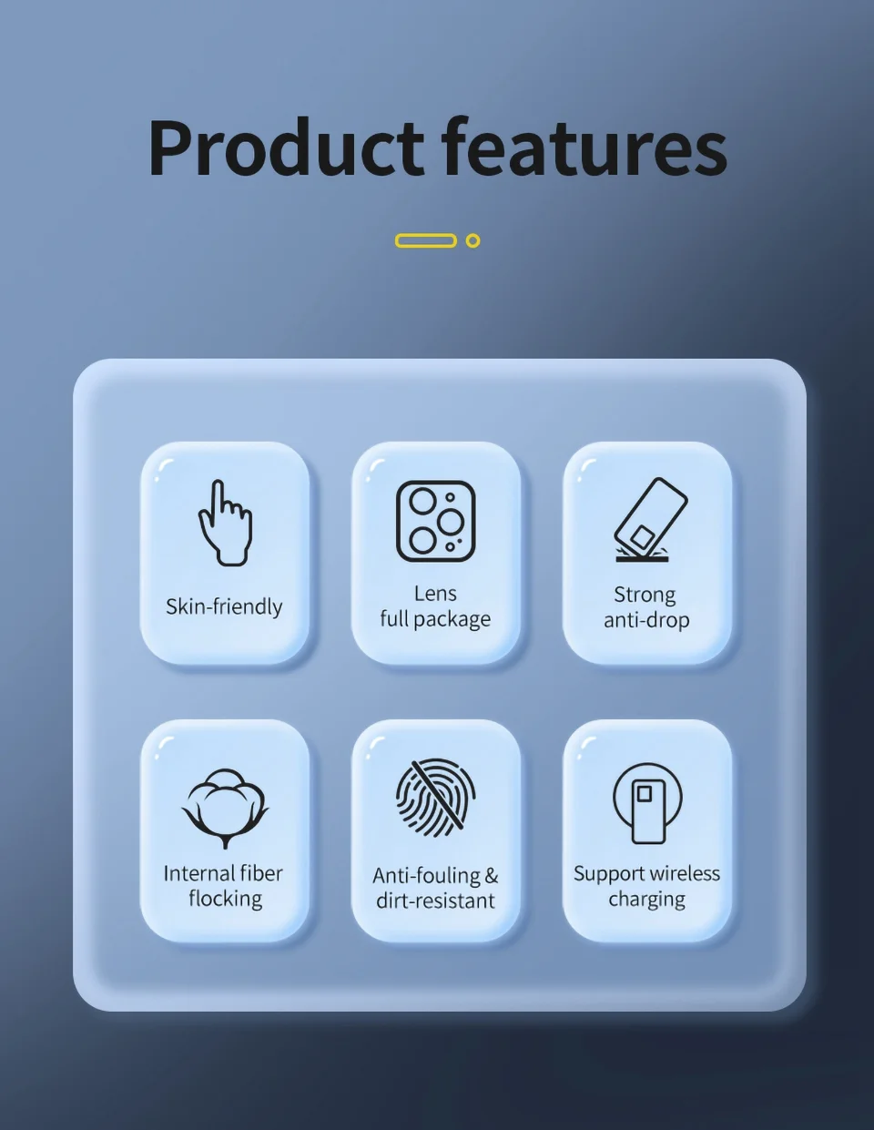 For Oppo Find X5 Shockproof Flexible Soft TPU Anti-slip Edge Cell Phone Protector Rugged Back Case - Dark Blue-Cellmalls