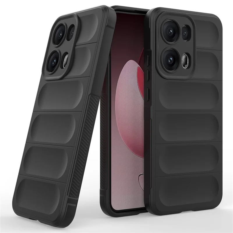 For Oppo Reno13 Pro 5G Case Anti-Drop Soft TPU Rugged Phone Back Cover - Black-Cellmalls