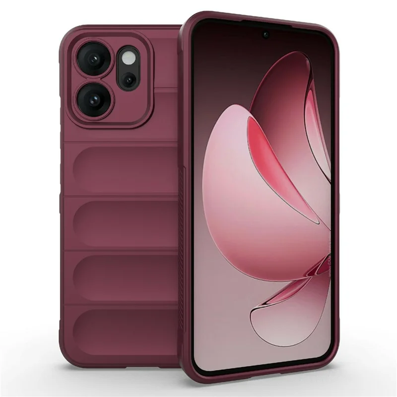 For Oppo Reno14 5G (Global) Case Anti-Drop Soft TPU Rugged Phone Back Cover - Wine Red-Cellmalls