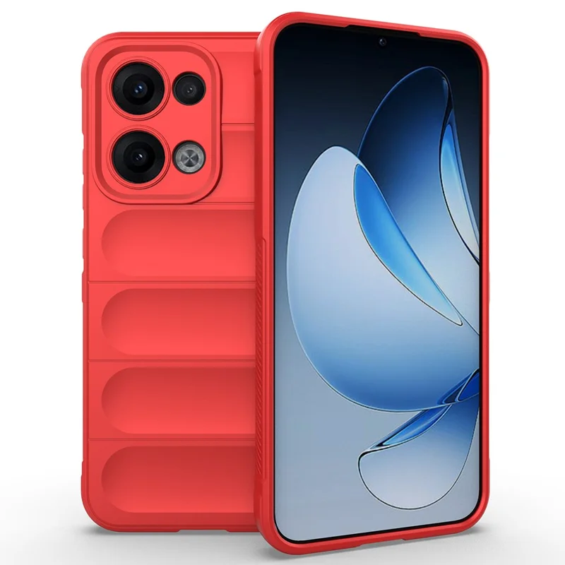 For Oppo Reno13 5G (Global) Case Anti-Drop Soft TPU Rugged Phone Back Cover - Red-Cellmalls