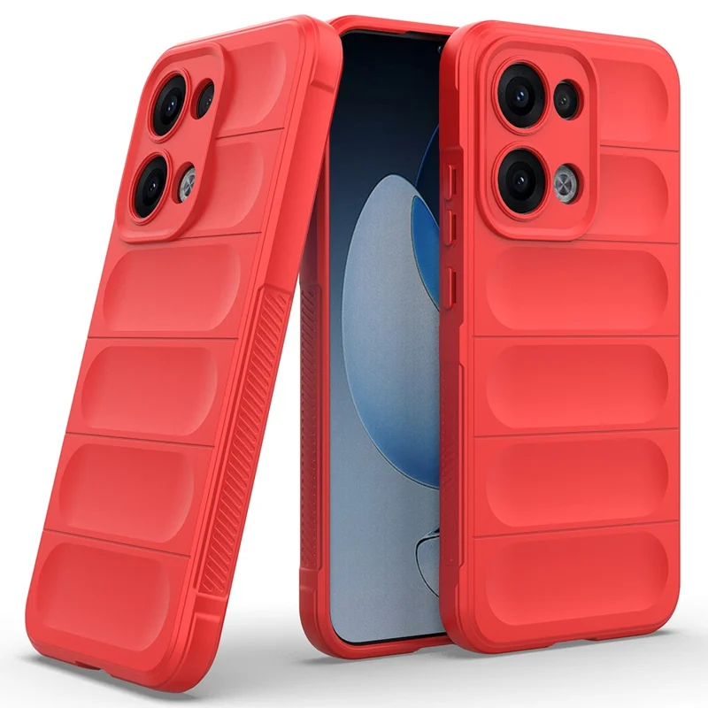 For Oppo Reno13 5G (Global) Case Anti-Drop Soft TPU Rugged Phone Back Cover - Red-Cellmalls
