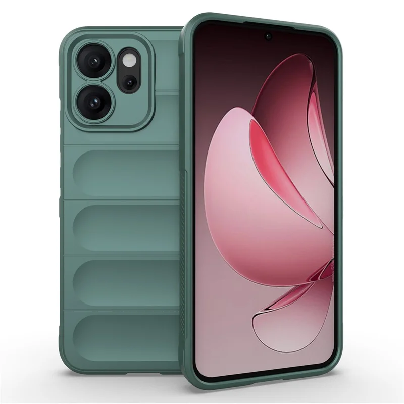 For Oppo Reno14 F 5G Case Anti-Drop Soft TPU Rugged Phone Back Cover - Green-Cellmalls
