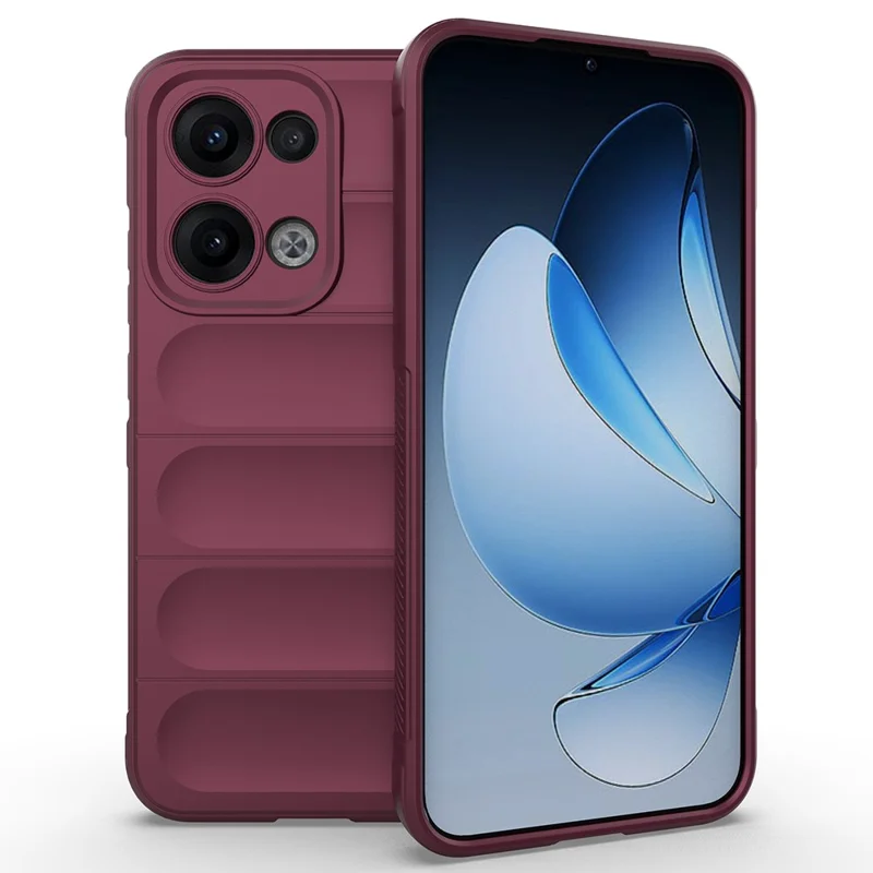 For Oppo Reno13 5G (Global) Case Anti-Drop Soft TPU Rugged Phone Back Cover - Red-Cellmalls