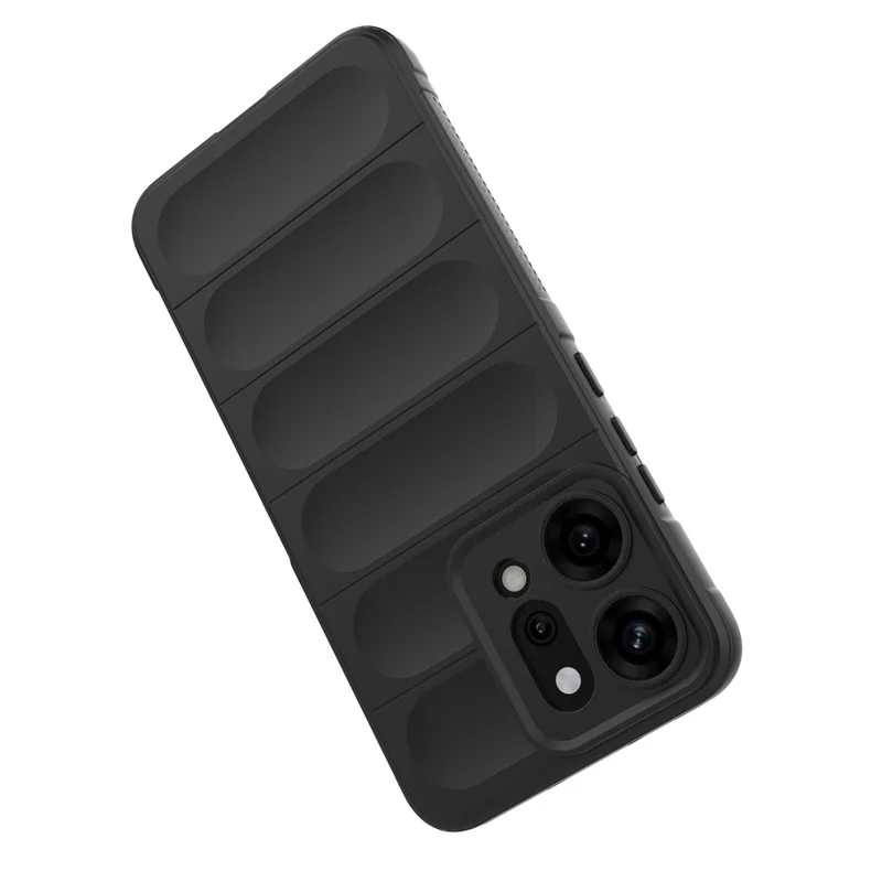 For Oppo Reno14 Pro 5G (Global) Case Anti-Drop Soft TPU Rugged Phone Back Cover - Black-Cellmalls