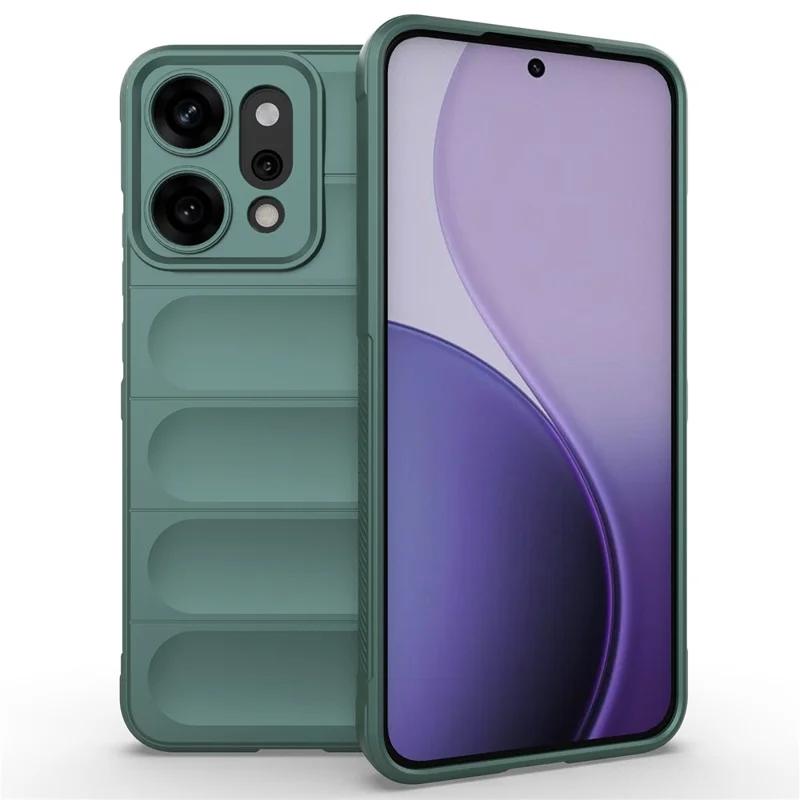For Oppo Reno14 Pro 5G (Global) Case Anti-Drop Soft TPU Rugged Phone Back Cover - Black-Cellmalls