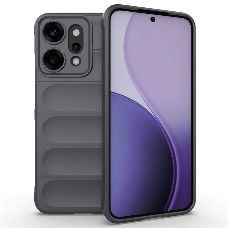 For Oppo Reno14 Pro 5G (Global) Case Anti-Drop Soft TPU Rugged Phone Back Cover - Black-Cellmalls