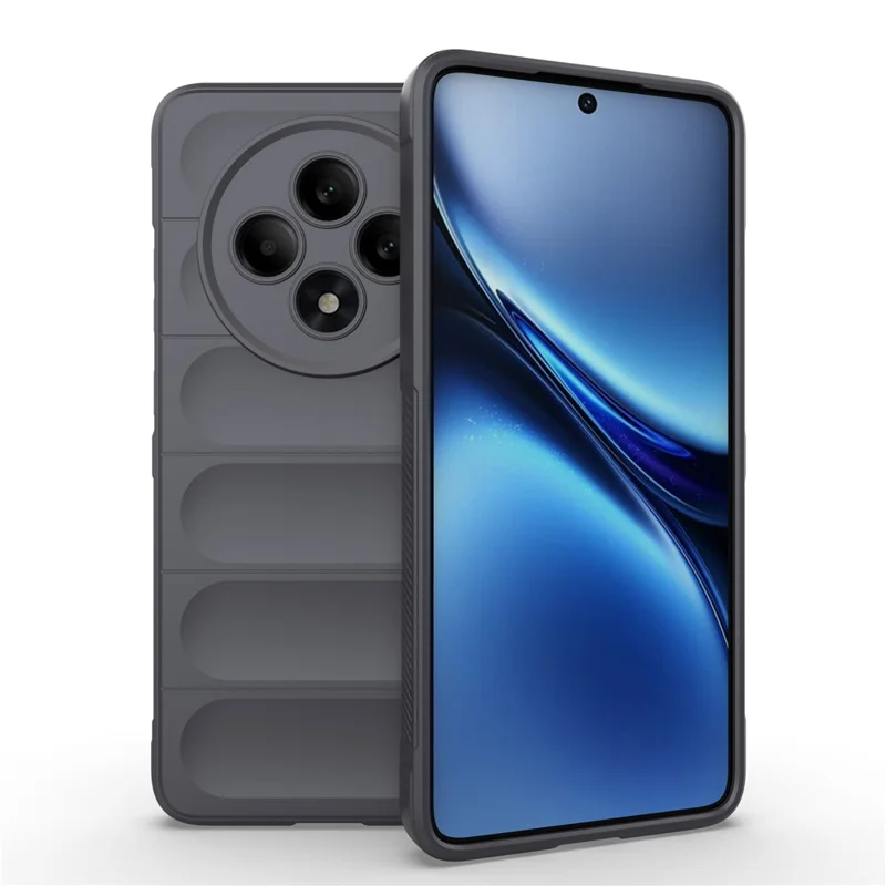 For Oppo Reno12 F 5G Case Anti-Drop Soft TPU Rugged Phone Back Cover - Black-Cellmalls