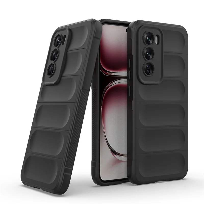 For Oppo Reno12 Pro 5G (Global) Case Soft TPU Drop Resistant Phone Cover - Black-Cellmalls